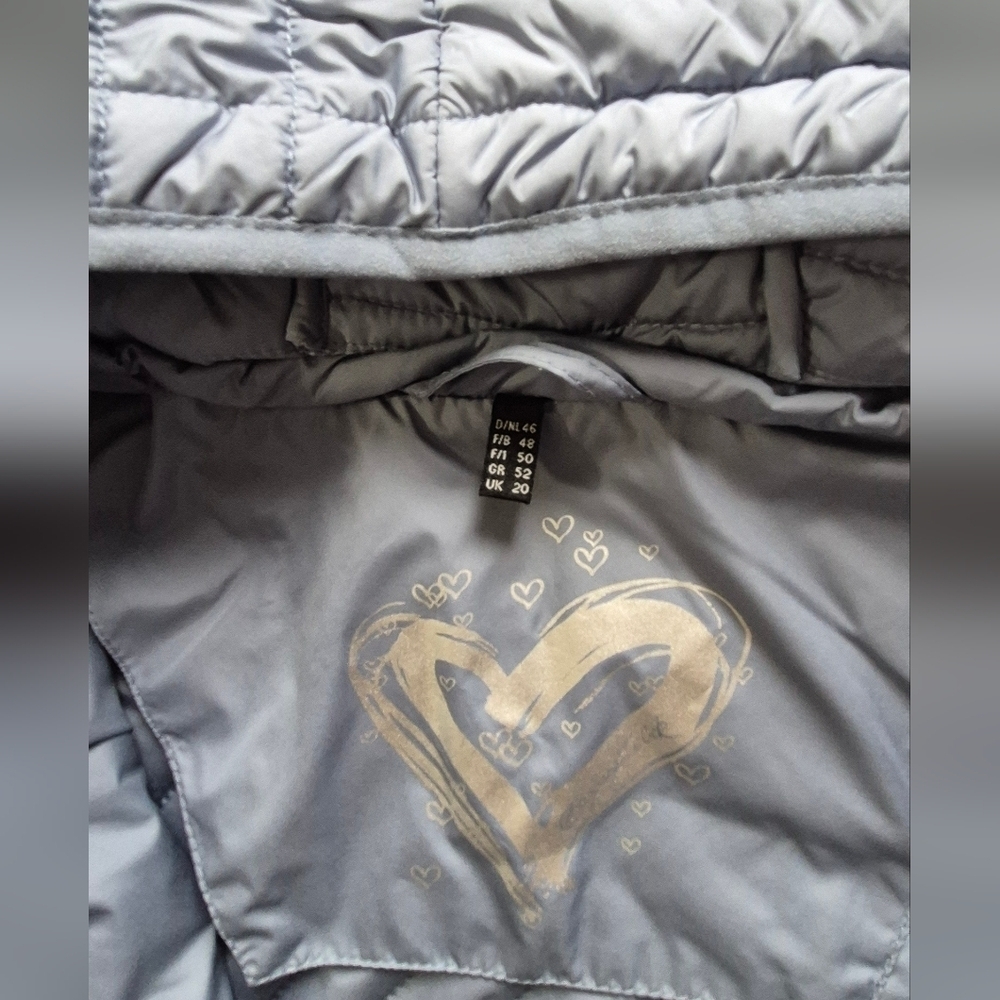Women's Quilted Hooded Jacket - Blue - Picture 2 of 10